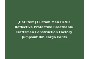 [Hot Item] Custom Men Hi Vis Reflective Protective Breathable Craftsman Construction Factory Jumpsuit Bib Cargo Pants