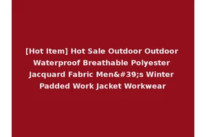 [Hot Item] Hot Sale Outdoor Outdoor Waterproof Breathable Polyester Jacquard Fabric Men's Winter Padded Work Jacket Workwear