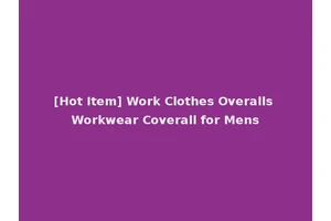 [Hot Item] Work Clothes Overalls Workwear Coverall for Mens