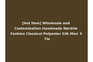 [Hot Item] Wholesale and Customization Handmade Necktie Fashion Classical Polyester Silk Men′ S Tie