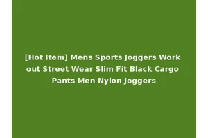 [Hot Item] Mens Sports Joggers Work out Street Wear Slim Fit Black Cargo Pants Men Nylon Joggers