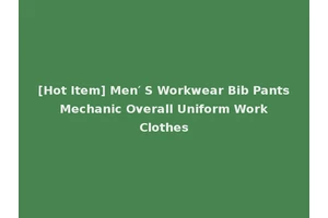 [Hot Item] Men′ S Workwear Bib Pants Mechanic Overall Uniform Work Clothes