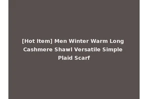[Hot Item] Men Winter Warm Long Cashmere Shawl Versatile Simple Plaid Scarf