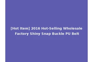 [Hot Item] 2016 Hot-Selling Wholesale Factory Shiny Snap Buckle PU Belt