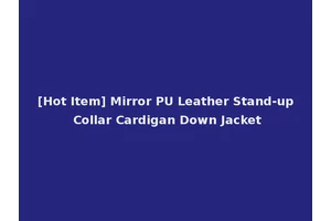 [Hot Item] Mirror PU Leather Stand-up Collar Cardigan Down Jacket