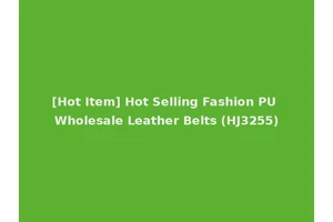 [Hot Item] Hot Selling Fashion PU Wholesale Leather Belts (HJ3255)