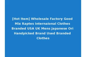 [Hot Item] Wholesale Factory Good Mix Raptes Internaional Clothes Branded USA UK Mens Japanese Ori Handpicked Brand Used Branded Clothes