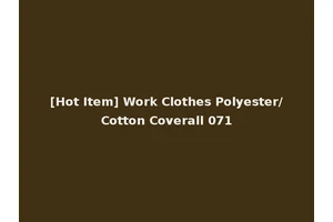 [Hot Item] Work Clothes Polyester/Cotton Coverall 071