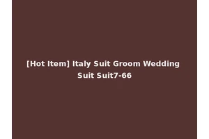 [Hot Item] Italy Suit Groom Wedding Suit Suit7-66