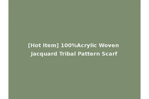 [Hot Item] 100%Acrylic Woven Jacquard Tribal Pattern Scarf