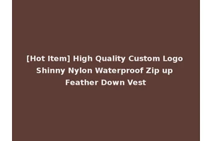 [Hot Item] High Quality Custom Logo Shinny Nylon Waterproof Zip up Feather Down Vest