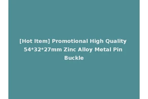 [Hot Item] Promotional High Quality 54*32*27mm Zinc Alloy Metal Pin Buckle