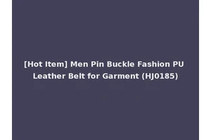 [Hot Item] Men Pin Buckle Fashion PU Leather Belt for Garment (HJ0185)