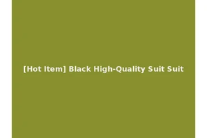 [Hot Item] Black High-Quality Suit Suit