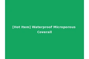 [Hot Item] Waterproof Microporous Coverall