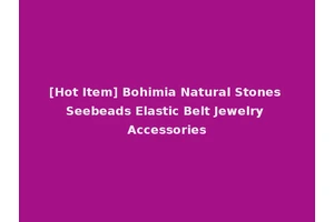 [Hot Item] Bohimia Natural Stones Seebeads Elastic Belt Jewelry Accessories