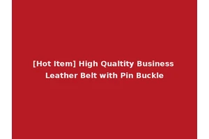 [Hot Item] High Qualtity Business Leather Belt with Pin Buckle