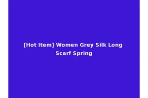 [Hot Item] Women Grey Silk Long Scarf Spring