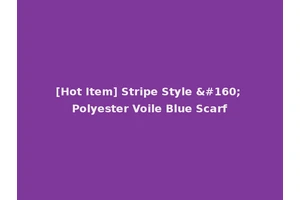 [Hot Item] Stripe Style   Polyester Voile Blue Scarf