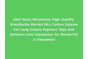 [Hot Item] Wholesale High Quality Breathable Men's Cotton Pajama Set Long Sleeve Pajamas Tops and Bottoms Sets Sleepwear for Man's Sleepwear