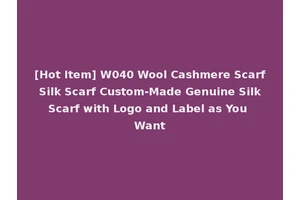 [Hot Item] W040 Wool Cashmere Scarf Silk Scarf Custom-Made Genuine Silk Scarf with Logo and Label as You Want