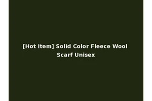 [Hot Item] Solid Color Fleece Wool Scarf Unisex