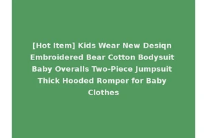[Hot Item] Kids Wear New Desiqn Embroidered Bear Cotton Bodysuit Baby Overalls Two-Piece Jumpsuit Thick Hooded Romper for Baby Clothes
