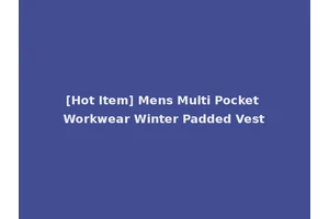 [Hot Item] Mens Multi Pocket Workwear Winter Padded Vest