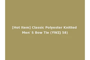 [Hot Item] Classic Polyester Knitted Men′ S Bow Tie (YWZJ 58)
