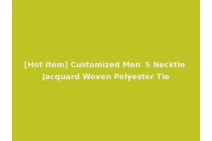[Hot Item] Customized Men′ S Necktie Jacquard Woven Polyester Tie