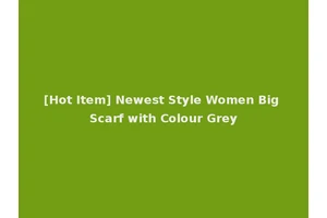 [Hot Item] Newest Style Women Big Scarf with Colour Grey