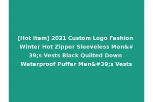 [Hot Item] 2021 Custom Logo Fashion Winter Hot Zipper Sleeveless Men's Vests Black Quilted Down Waterproof Puffer Men's Vests