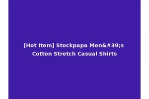 [Hot Item] Stockpapa Men's Cotton Stretch Casual Shirts