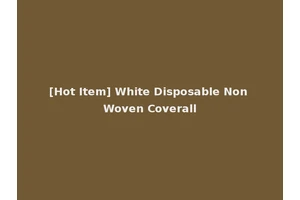 [Hot Item] White Disposable Non Woven Coverall