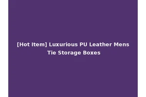 [Hot Item] Luxurious PU Leather Mens Tie Storage Boxes