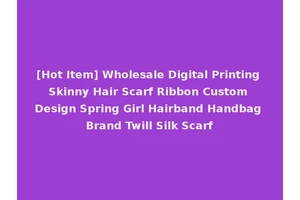 [Hot Item] Wholesale Digital Printing Skinny Hair Scarf Ribbon Custom Design Spring Girl Hairband Handbag Brand Twill Silk Scarf