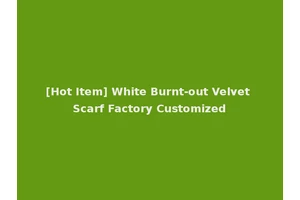 [Hot Item] White Burnt-out Velvet Scarf Factory Customized