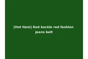 [Hot Item] Red buckle red fashion jeans belt