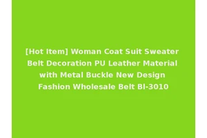 [Hot Item] Woman Coat Suit Sweater Belt Decoration PU Leather Material with Metal Buckle New Design Fashion Wholesale Belt Bl-3010