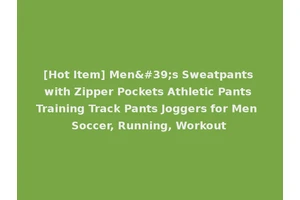 [Hot Item] Men's Sweatpants with Zipper Pockets Athletic Pants Training Track Pants Joggers for Men Soccer, Running, Workout