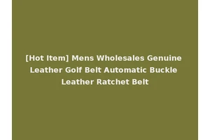 [Hot Item] Mens Wholesales Genuine Leather Golf Belt Automatic Buckle Leather Ratchet Belt