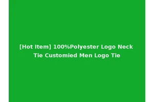 [Hot Item] 100%Polyester Logo Neck Tie Customied Men Logo Tie