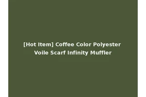 [Hot Item] Coffee Color Polyester Voile Scarf Infinity Muffler