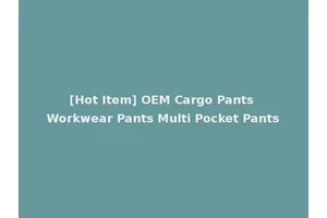 [Hot Item] OEM Cargo Pants Workwear Pants Multi Pocket Pants