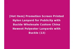 [Hot Item] Promotion Screen Printed Nylon Lanyard for Publicity with Buckle Wholesale Custom China Newest Polyester Lanyards with Buckle (13)