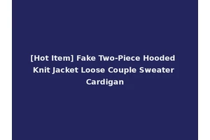 [Hot Item] Fake Two-Piece Hooded Knit Jacket Loose Couple Sweater Cardigan