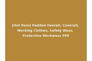 [Hot Item] Padded Overall, Coverall, Working Clothes, Safety Wear, Protective Workwear PPE