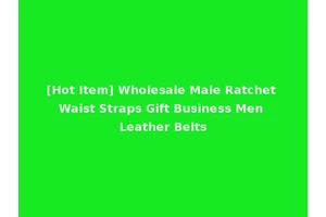 [Hot Item] Wholesale Male Ratchet Waist Straps Gift Business Men Leather Belts