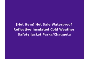 [Hot Item] Hot Sale Waterproof Reflective Insulated Cold Weather Safety Jacket Parka/Chaqueta
