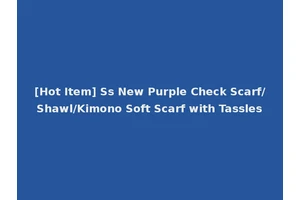 [Hot Item] Ss New Purple Check Scarf/Shawl/Kimono Soft Scarf with Tassles